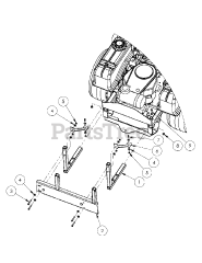 Cub Cadet 59A30001 (59A30001150) - Cub Cadet Triple Rear Bagger att3 Catcher Mount