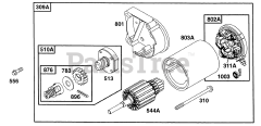 Briggs & Stratton 402445-1208-01 - Briggs & Stratton Horizontal Engine Electric Starter