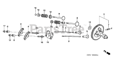 Honda GX240 U1 WKT4 (GCAKK) - Honda Engine, Made in Japan (SN: GCAKK-1000001 - GCAKK-9999999) CAMSHAFT