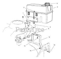 Toro 22026 - Toro Walk-Behind Mower (SN: 099000001 - 099999999) (1999) Fuel Tank Assembly