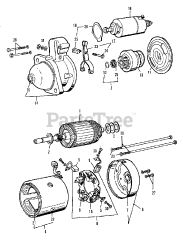 Simplicity 9518 (2097355) - Simplicity Compact Tractor, Diesel Engine Electrical System - Starting Motor Group (3486I27)