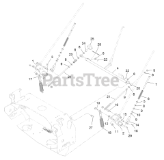Exmark TTS600GKA523E0 - Exmark 52" Turf Tracer S-Series Walk-Behind Mower, Kawasaki (SN: 402082300 - 404314158) (2018) Controls Assembly
