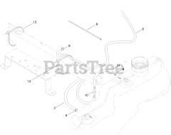 Toro 74740 (SS 5425) - Toro 54" TimeCutter Zero-Turn Mower (SN: 315000001 - 315999999) (2015) Fuel Delivery Assembly