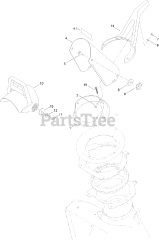 Toro 38741 (721 R) - Toro 21" Power Clear Snow Thrower (SN: 316000001 - 316999999) (2016) Discharge Chute Control Assembly