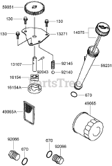 Toro 30499 - Toro 52" Walk-Behind Mower, Floating Deck, Split Lever, Hydro Drive (SN: 280001001 - 280001100) (2008) LUBRICATION EQUIPMENT ASSEMBLY KAWASAKI FH580V-DS28