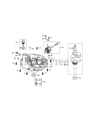 MTD 1P65N0 - MTD Engine 1P65N0 Crankshaft &amp; Crankcase Cover