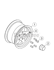 Cub Cadet 217 (39A-217-100) - Cub Cadet Spoke Aluminum Rims Spoke Aluminum Rims