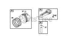 Briggs & Stratton 12E802-0832-XX - Briggs & Stratton Vertical Engine Piston Grp
