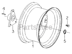 Cub Cadet 1100 (2050590U) - Cub Cadet Garden Tractor Rear Wheel &amp; Hubs