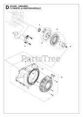 Husqvarna 529448601 - Husqvarna Engine (2018-10) FLYWHEEL &amp; IGNITION ASSY