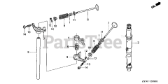 Honda BF15 D4 LGA (BALJ) - Honda Outboard Engine, Made in Japan (SN: BALJ-1100001 - BALJ-1199999) CAMSHAFT + VALVE