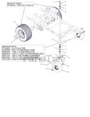 Gravely 992268 (Pro-Turn 252) - Gravely Pro-Turn 52" Zero-Turn Mower, Kawasaki FX (SN: 090000 - 091999)
