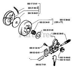 Husqvarna 40 - Husqvarna Chainsaw (1989-06) Oil Pump/Clutch