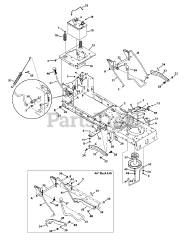 Murray 13AM77LS058 - Murray Lawn Tractor (2012) Frame &amp; PTO Lift
