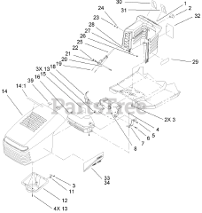 Toro 71257 (XL 320) - Toro Lawn Tractor (SN: 310000001 - 310999999) (2010)