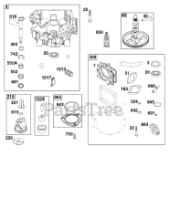 Briggs & Stratton 44N877-0015-B1 - Briggs & Stratton Vertical Engine Crankcase Cover/Sump Group