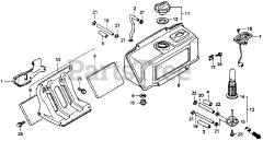 Honda GD320 QAAE (GPB) - Honda Engine, Made in Japan (SN: GPB-1000001 - GPB-1008896) FUEL TANK
