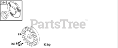 Briggs & Stratton 137202-1114-E2 - Briggs & Stratton Horizontal Engine Flywheel Groups