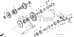 Honda H5518 NA4/B (TZAC) - Honda Multi-Purpose Tractor, Made in Japan (SN: TZAC-2000001 - TZAC-2499999) 4WD LOWER COUNTERSHAFT