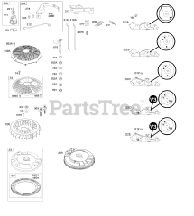 Briggs & Stratton 445877-0136-E1 - Briggs & Stratton Vertical Engine Controls, Flywheel, Governor Spring