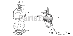 Honda GX240 U1 WKT4 (GCAKK) - Honda Engine, Made in Japan (SN: GCAKK-1000001 - GCAKK-9999999) AIR CLEANER (1)