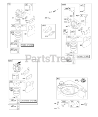 Briggs & Stratton 12S512-0118-E1 - Briggs & Stratton Vertical Engine Carburetor, Fuel Supply