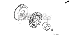 Honda EM4000SX AT1 (EBRC) - Honda Generator, Made in China (SN: EBRC-1000001 - EBRC-1499999) FLYWHEEL