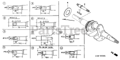 Honda GC135 QHA1 (GCAJ) - Honda Engine, Made in Japan (SN: GCAJ-1000001 - GCAJ-9999999) CRANKSHAFT