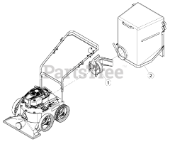 Bear Cat WV 190 S - Bear Cat Walk-Behind Vacuum, 190cc Briggs & Stratton (SN: E06542 - H07101)  Debris Bag