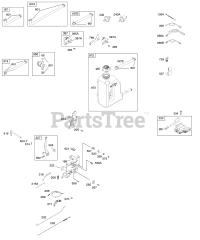 Briggs & Stratton 212902-0117-E1 - Briggs & Stratton Vertical Engine Controls, Fuel Supply, Governor Spring, Ignition