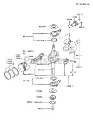 Kawasaki FB460V-CS16 - Kawasaki Engine PISTON/CRANKSHAFT