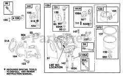 Briggs & Stratton 258707-0125-01 - Briggs & Stratton Vertical Engine Carburetor Assy