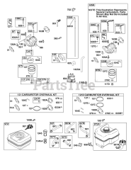 Briggs & Stratton 12T412-0116-G8 - Briggs & Stratton Horizontal Engine Carburetor, Fuel Supply