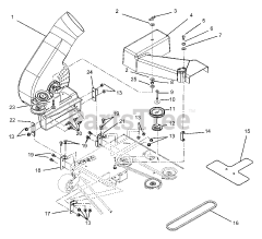 Gravely 815015 - Gravely ZT Three-Bucket Bagger (SN: 000101 & Above) Blower Assembly To Mower Deck