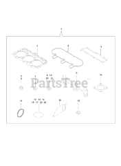 Toro 72028 (7500-D) - Toro 60" Z Master Zero-Turn Mower, Rear-Discharge Deck (SN: 416262337 - 416288793) Gasket Set