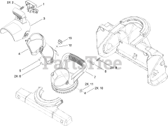 Toro 38272 (180) - Toro 18" Power Clear Snow Thrower (SN: 310000001 - 310002466) (2010) Deflector Chute Control Assembly