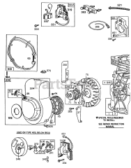 Briggs & Stratton 80232-8142-XX - Briggs & Stratton Horizontal Engine Blower Hsg,Rewind,Electrical