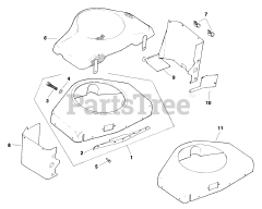 Kohler MV16-56501 - Kohler Magnum Engine, Basic Version, 16hp, 11.9kW Baffles &amp; Shroud 2-15-500 (TP-2305-B) Rev 10/13/2006