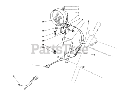 Toro 38150 (826) - Toro Snow Thrower (SN: 007000001 - 007999999) (1987) Light Kit No. 54-9820 (optional)