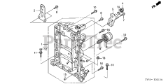 Honda BF200 A4 XA (BAEJ) - Honda Marine Engine, Made in Japan (SN: BAEJ-1200001 - BAEJ-1299999) CRANKCASE