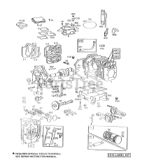 Briggs & Stratton 404447-1211-01 - Briggs & Stratton Horizontal Engine Cylinder, Sump, Cover, Heads