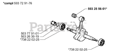 Husqvarna 362 SPECIAL - Husqvarna Chainsaw (1999-11) Crankshaft