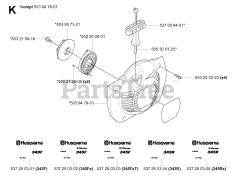 Husqvarna 343 F - Husqvarna Brush Cutter (SN: 20043100001 - 20064000000) STARTER
