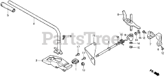 Honda FR500 A (FR500) - Honda Tiller, Made in Japan (SN: FR500-1000001 - FR500-9999999) CHANGE LEVER