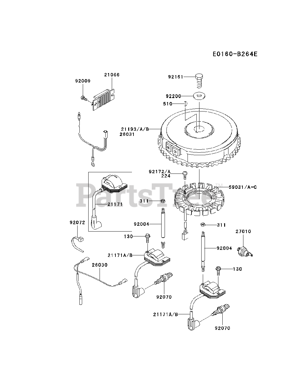 Kawasaki FH580V-AS39 - Kawasaki Engine ELECTRIC-EQUIPMENT Parts Lookup