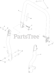 Toro 74465 (HD 2000) - Toro 48" Titan Zero-Turn Mower (SN: 400000000 - 403350971) Roll-Over Protection System Assembly No. 136-8987