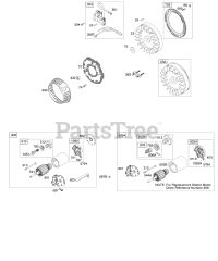 Briggs & Stratton 19G415-1169-E1 - Briggs & Stratton Horizontal Engine Electric Starter, Flywheel