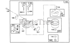 Briggs & Stratton 124802-3421-01 - Briggs & Stratton Vertical Engine Carburetor Assembly