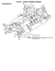 Poulan 3455A89 - Poulan Tiller (2007-01) TRANSMISSION