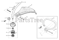 Ryobi RY 70101 - Ryobi String Trimmer Handle / Trimmer Head Assembly